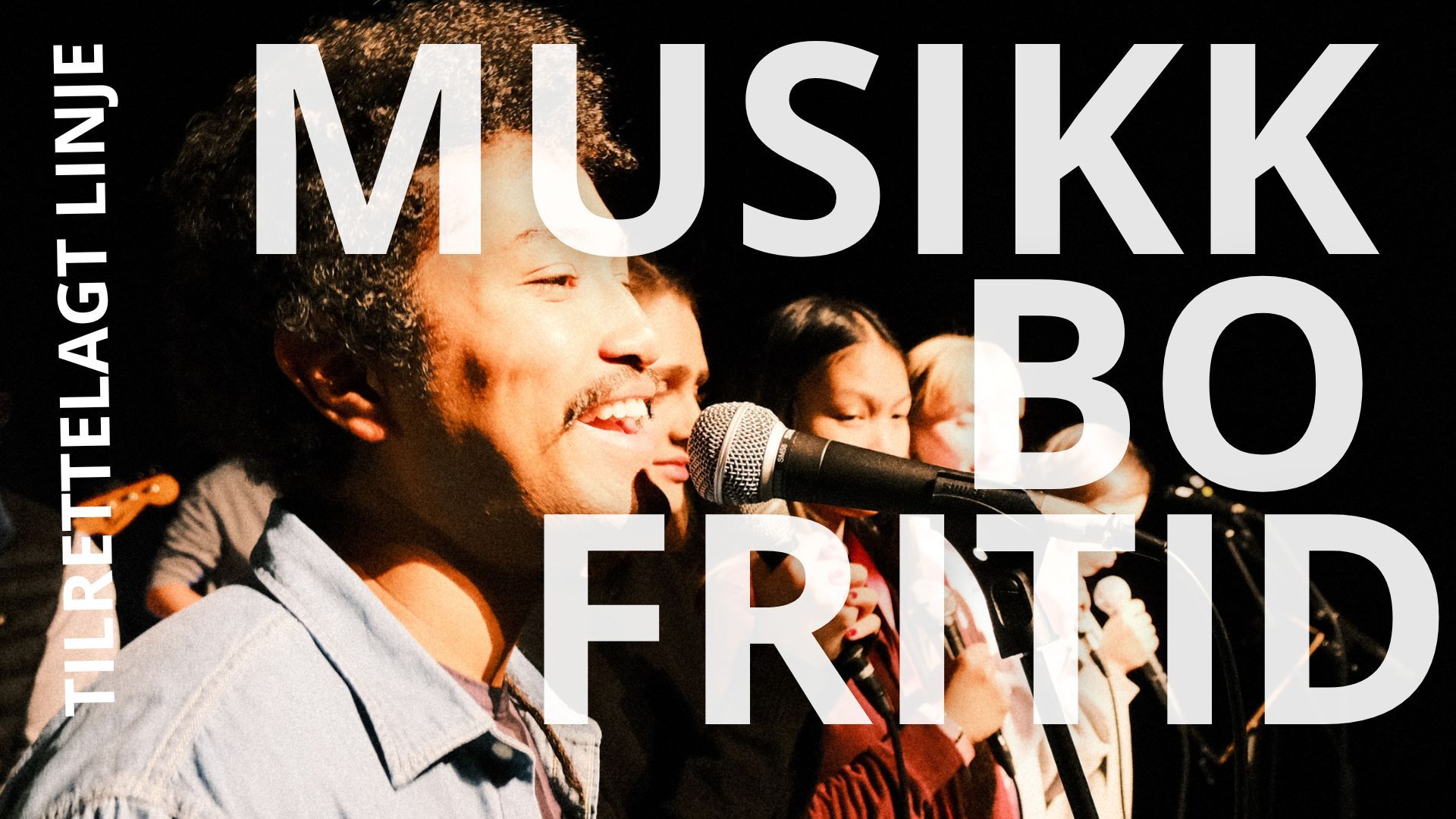 Forsidebilde musikk Bo fritid med tekst oppå