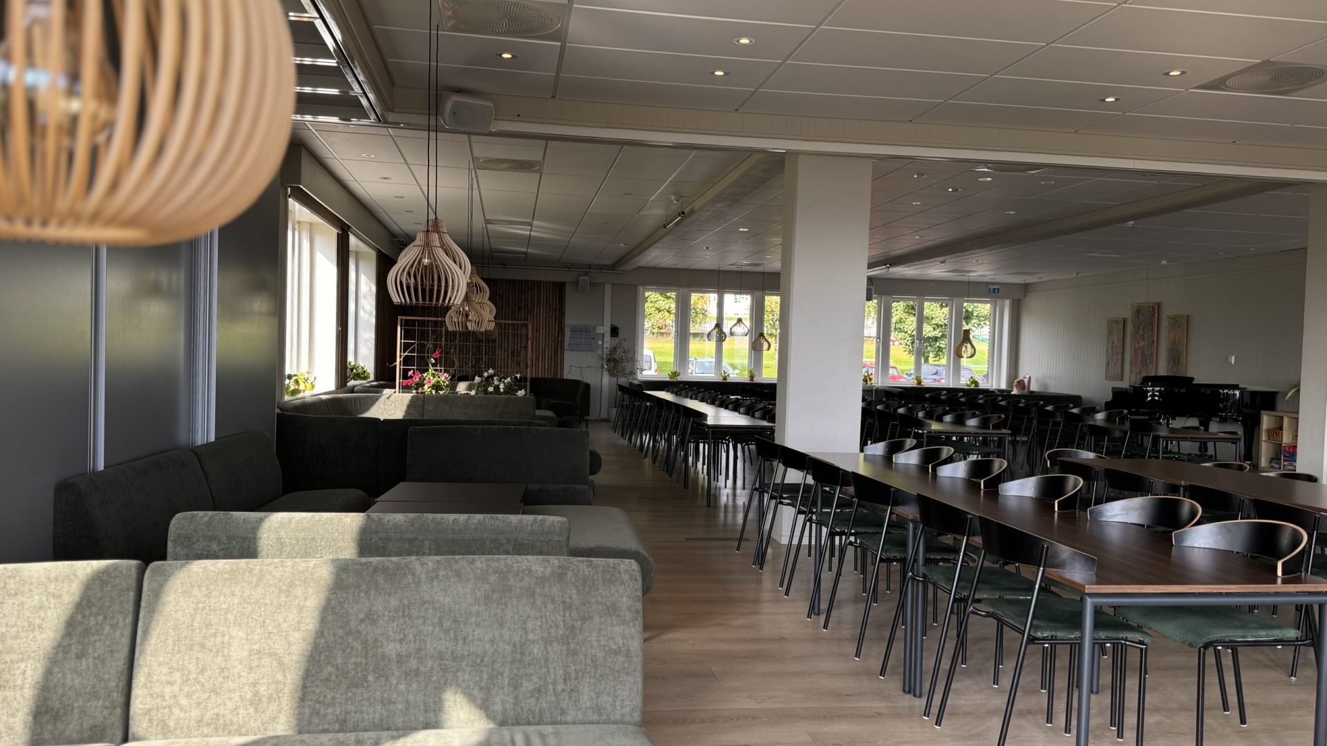 Matsalen på Musikkfolkehøgskolen Viken