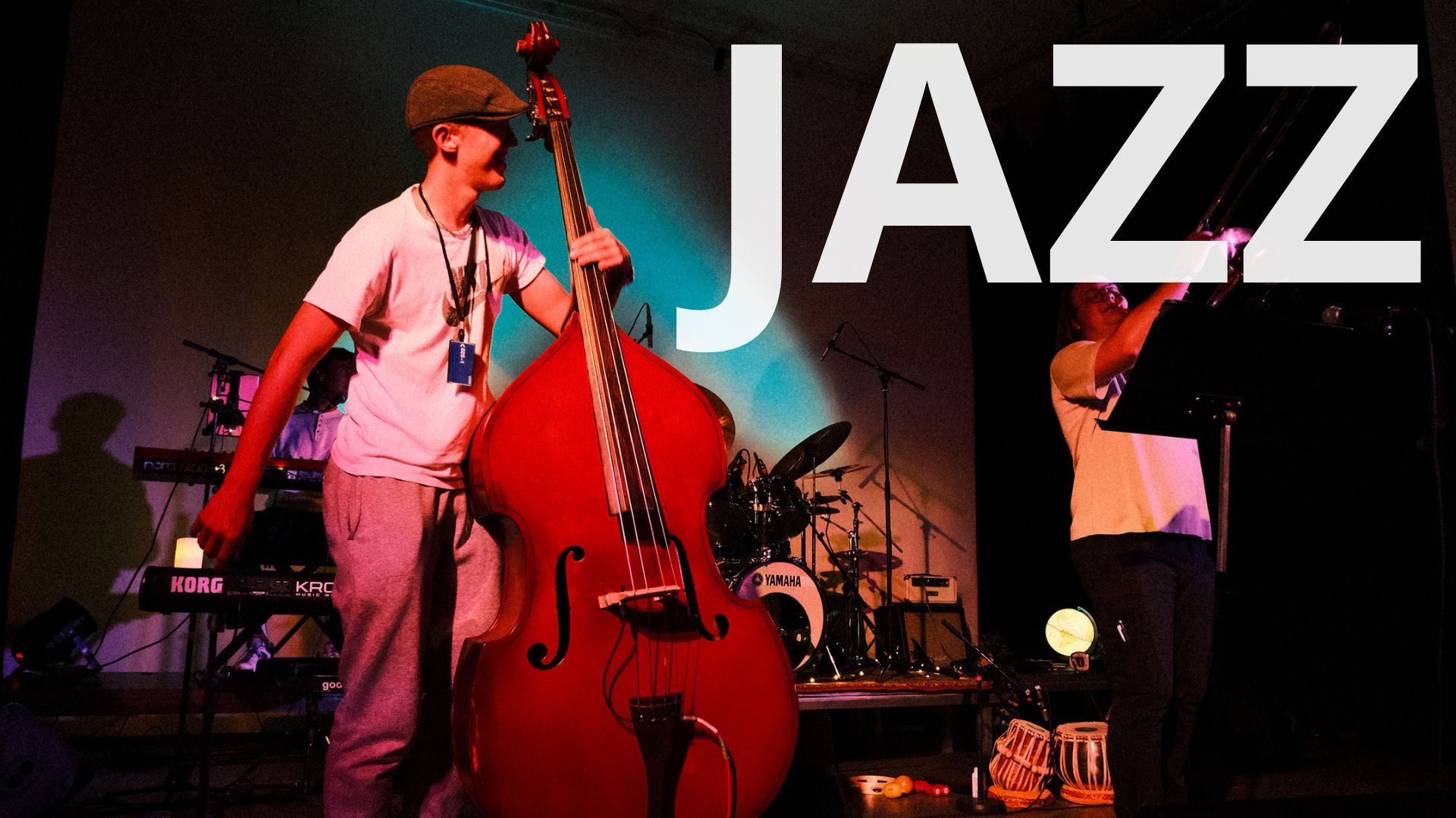 Forsidebilde jazz med tekst oppå