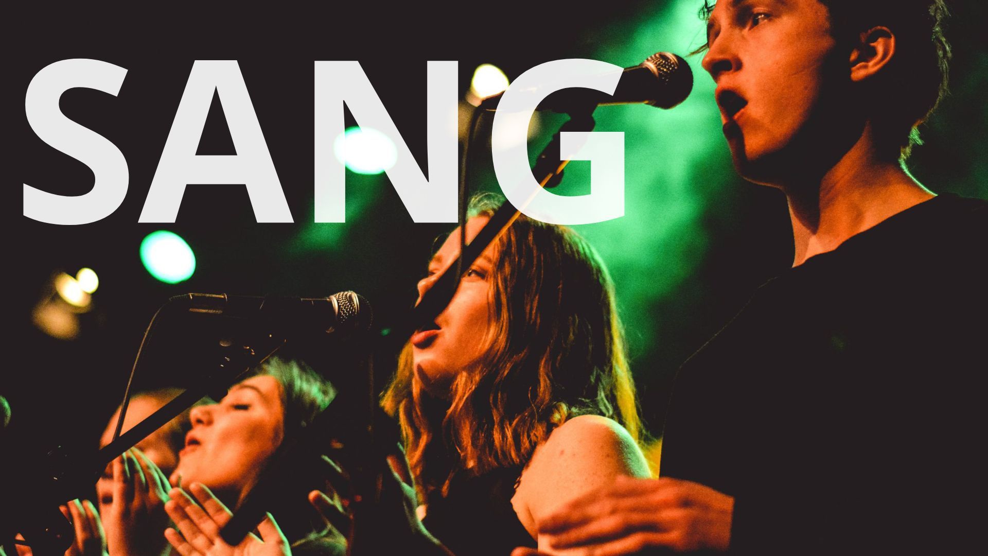 Sang forsidebilde med tekst oppå